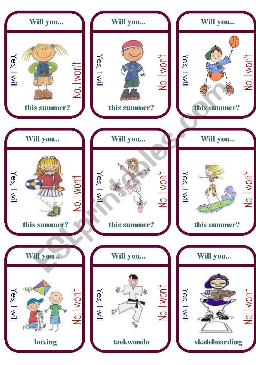 Will you.....this summer? Game Cards