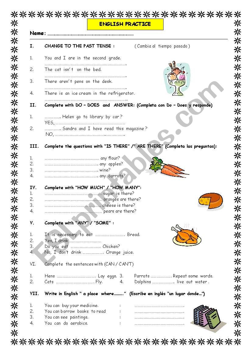 English Practice ESL Worksheet By Rolaura