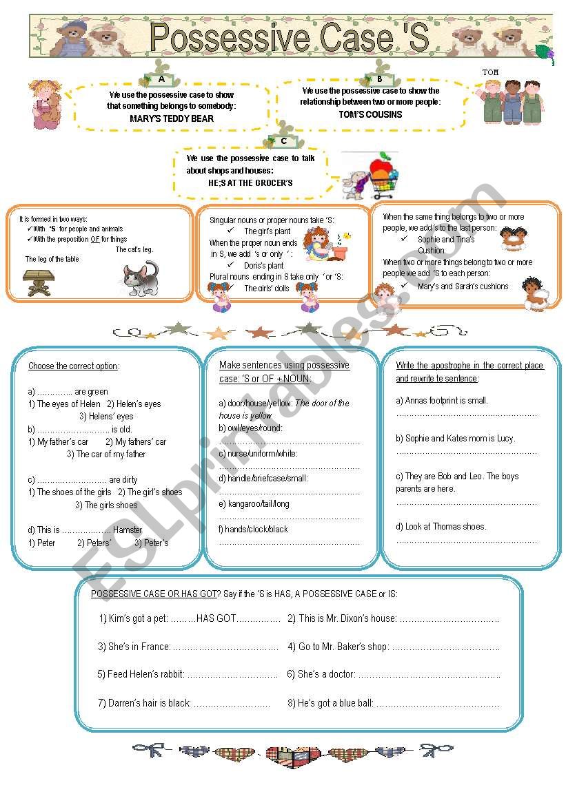 Genitive  Case s worksheet