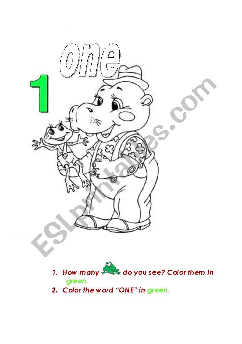 count up to ten pat 1 (of 2) worksheet