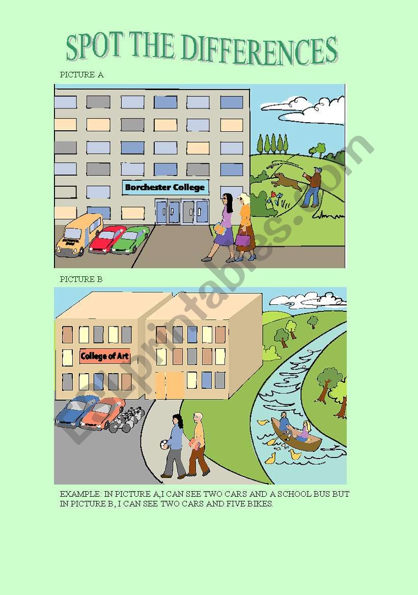 SPOT THE DIFFERENCES 3 worksheet