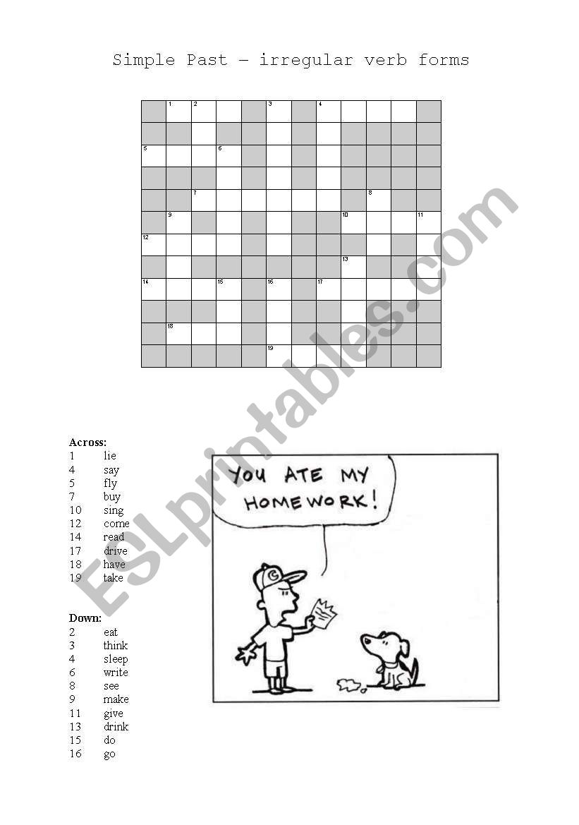 Irregular Simple Past Forms worksheet