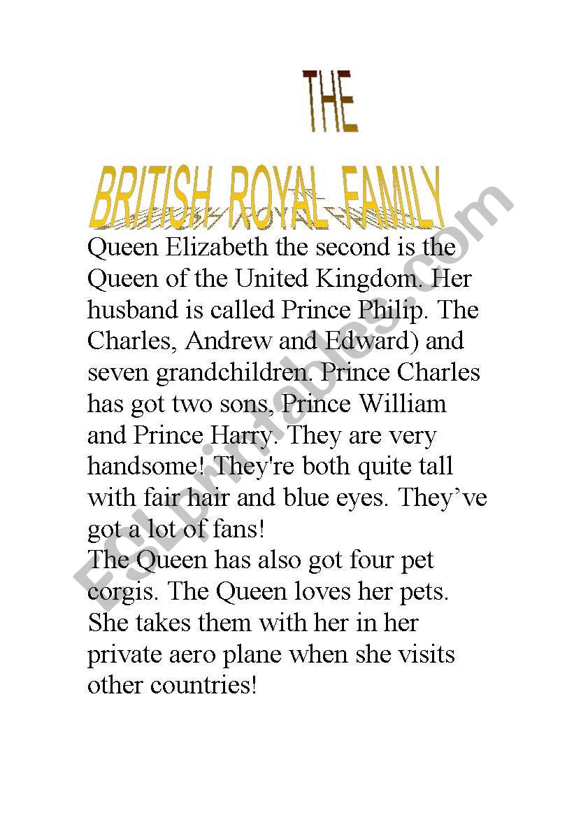 royal family essay