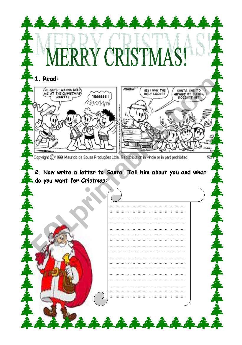 Merry Cristmas worksheet
