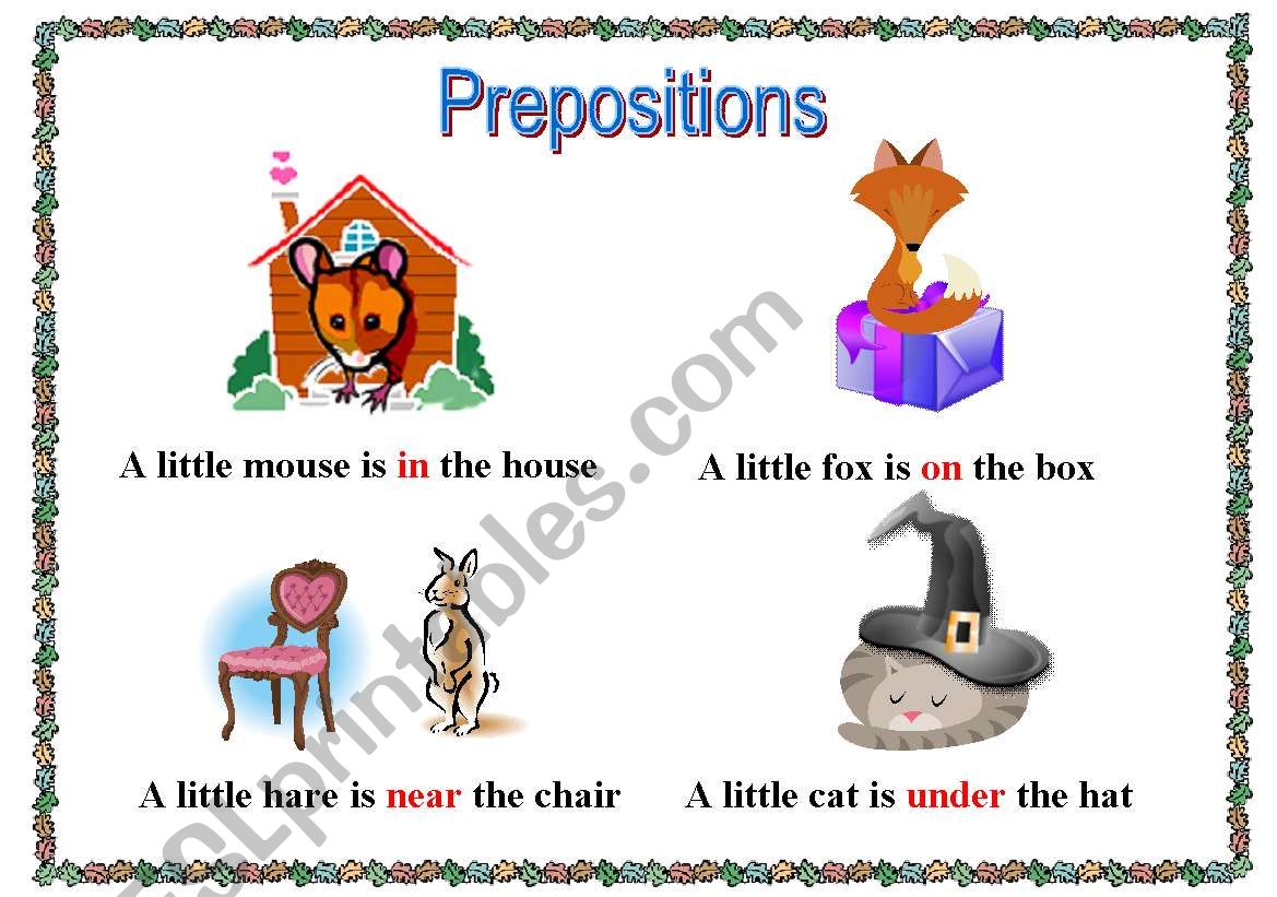 Prepositions worksheet