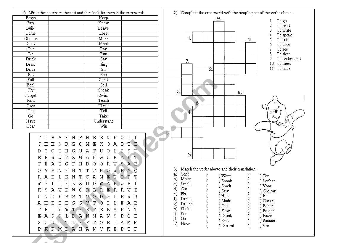 Past Simple - Irregular verbs exercises