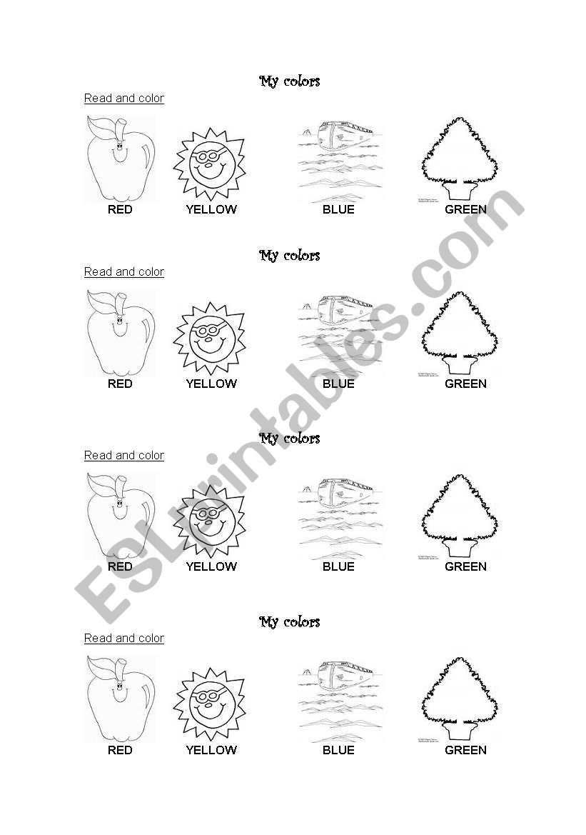 My colors worksheet