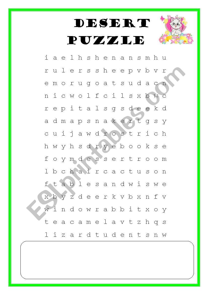 dessert puzzle worksheet