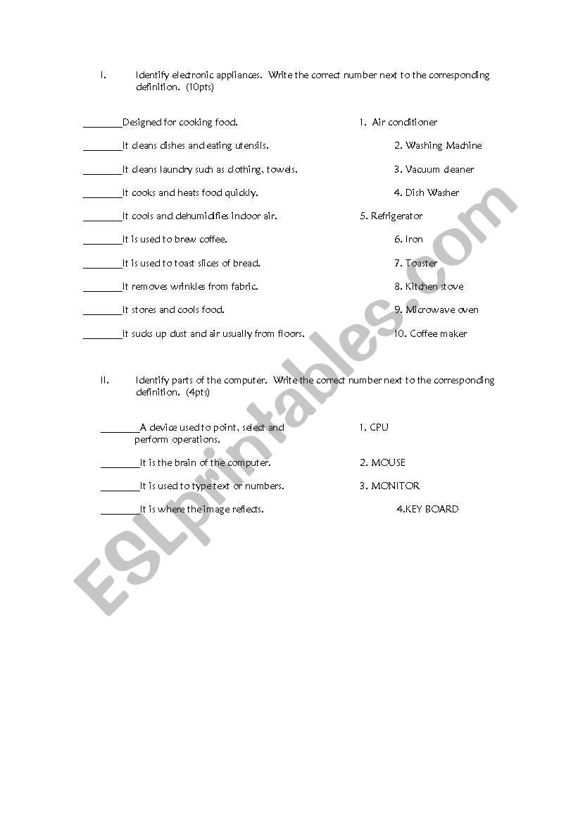 Identify electronic appliances