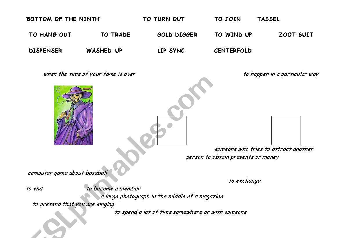 Rockstar/vocab worksheet