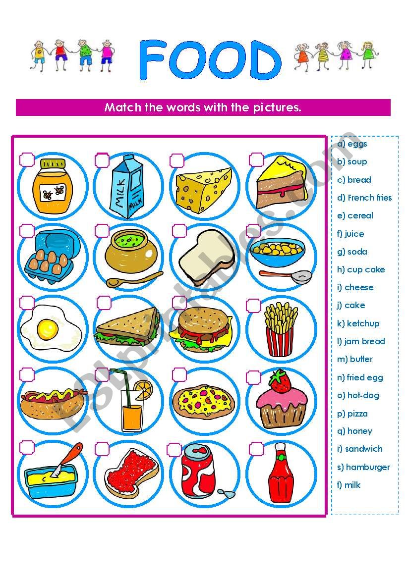 FOOD MATCHING PART 2 worksheet