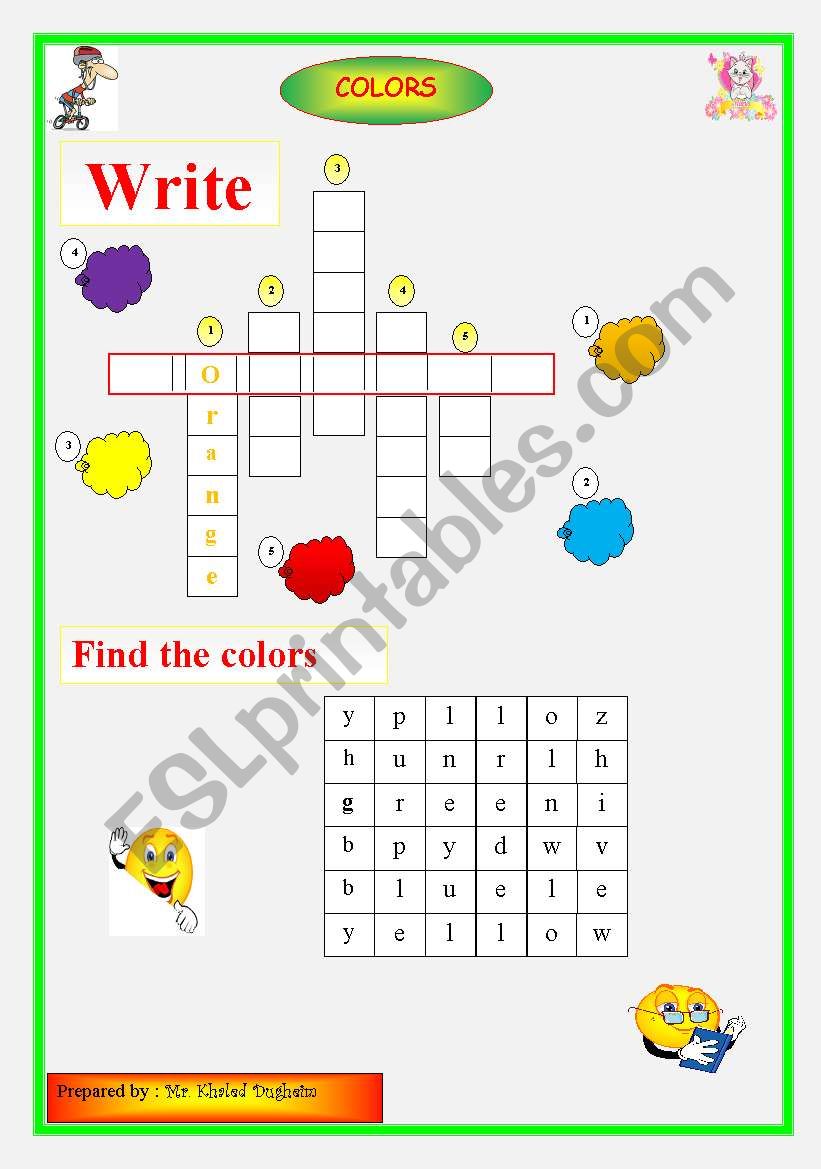 colors worksheet