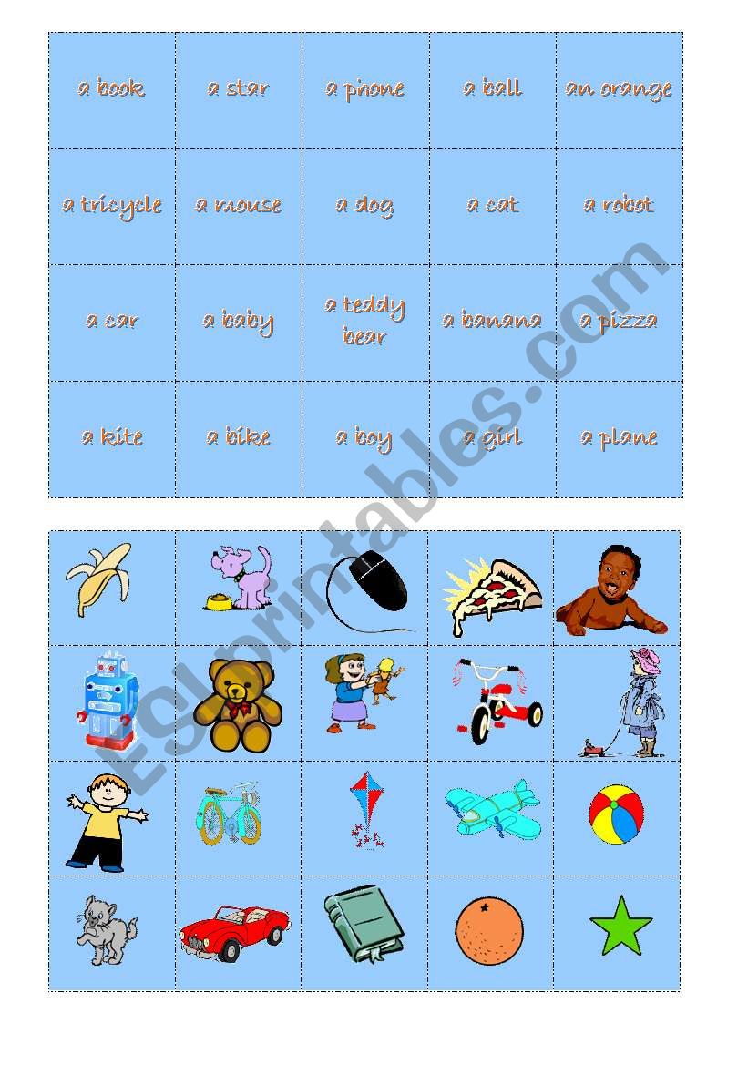 Toys-memory game worksheet