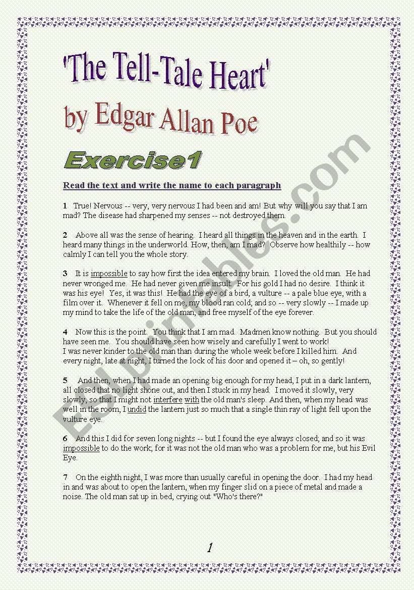 9 pages of Reading, Listrening, Speaking and Writing comprehension exercises