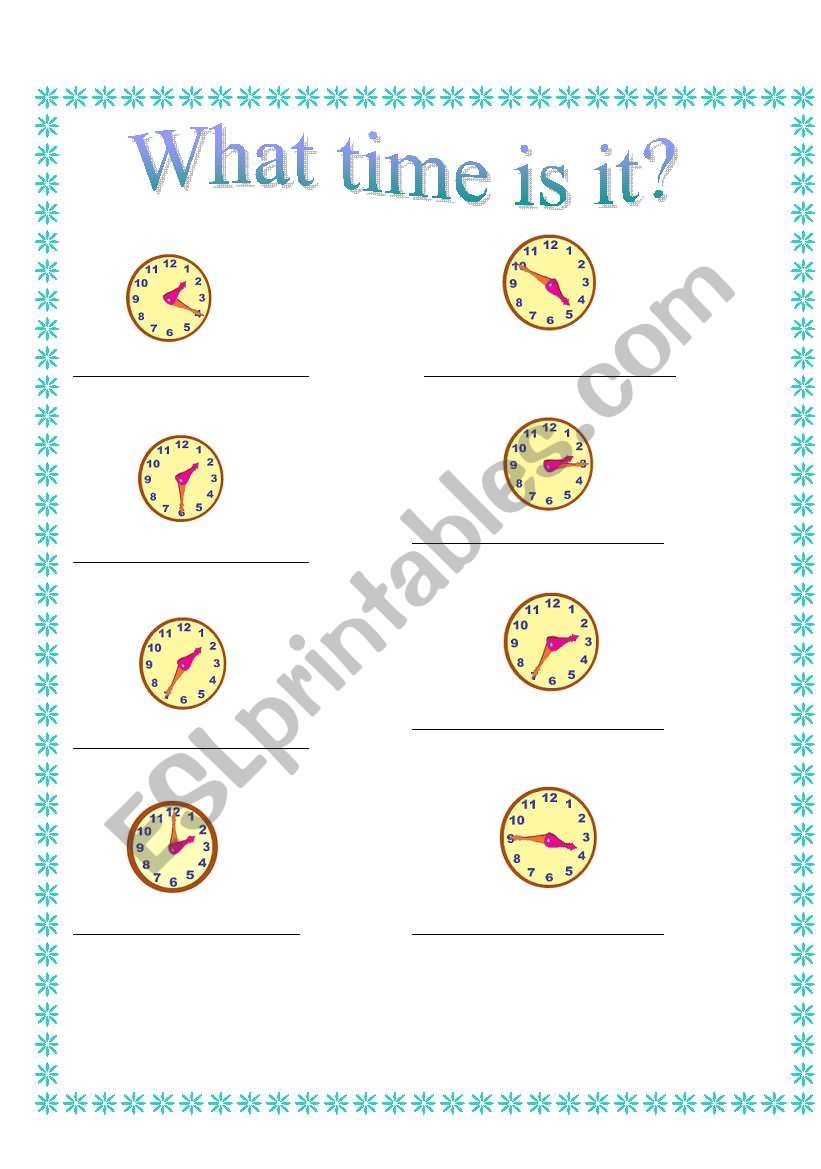 What time is it? worksheet