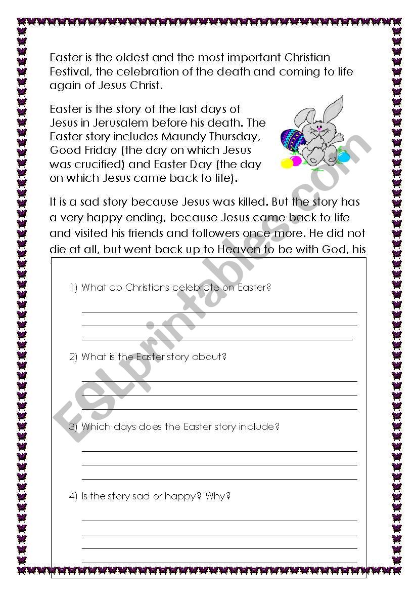 Easter worksheet