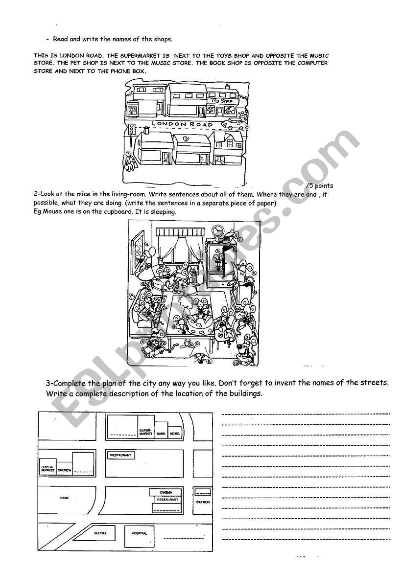 prepositions worksheet