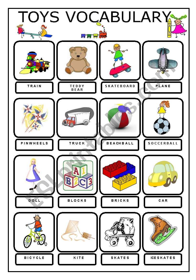 Toys pictionary worksheet
