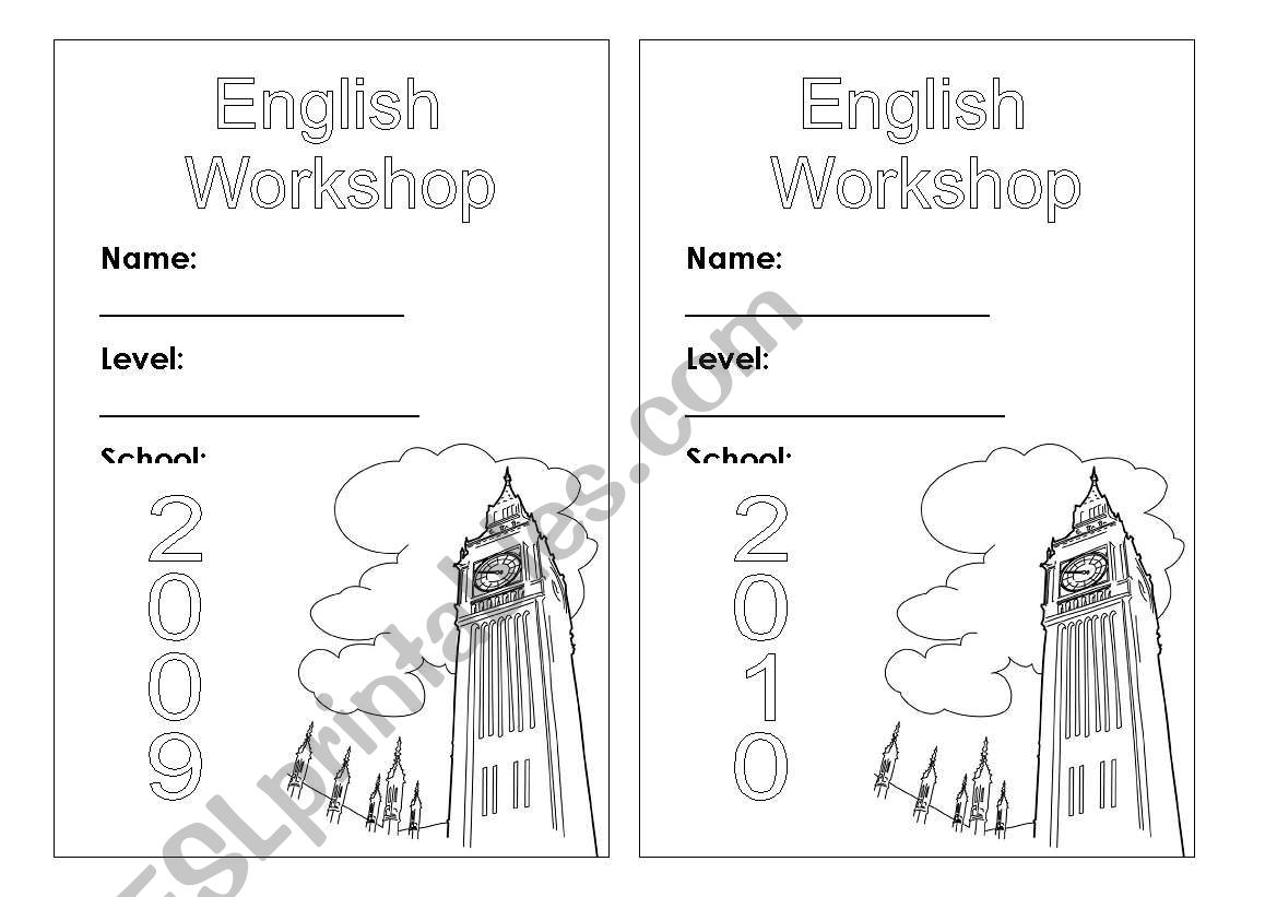 Copybook Cover worksheet