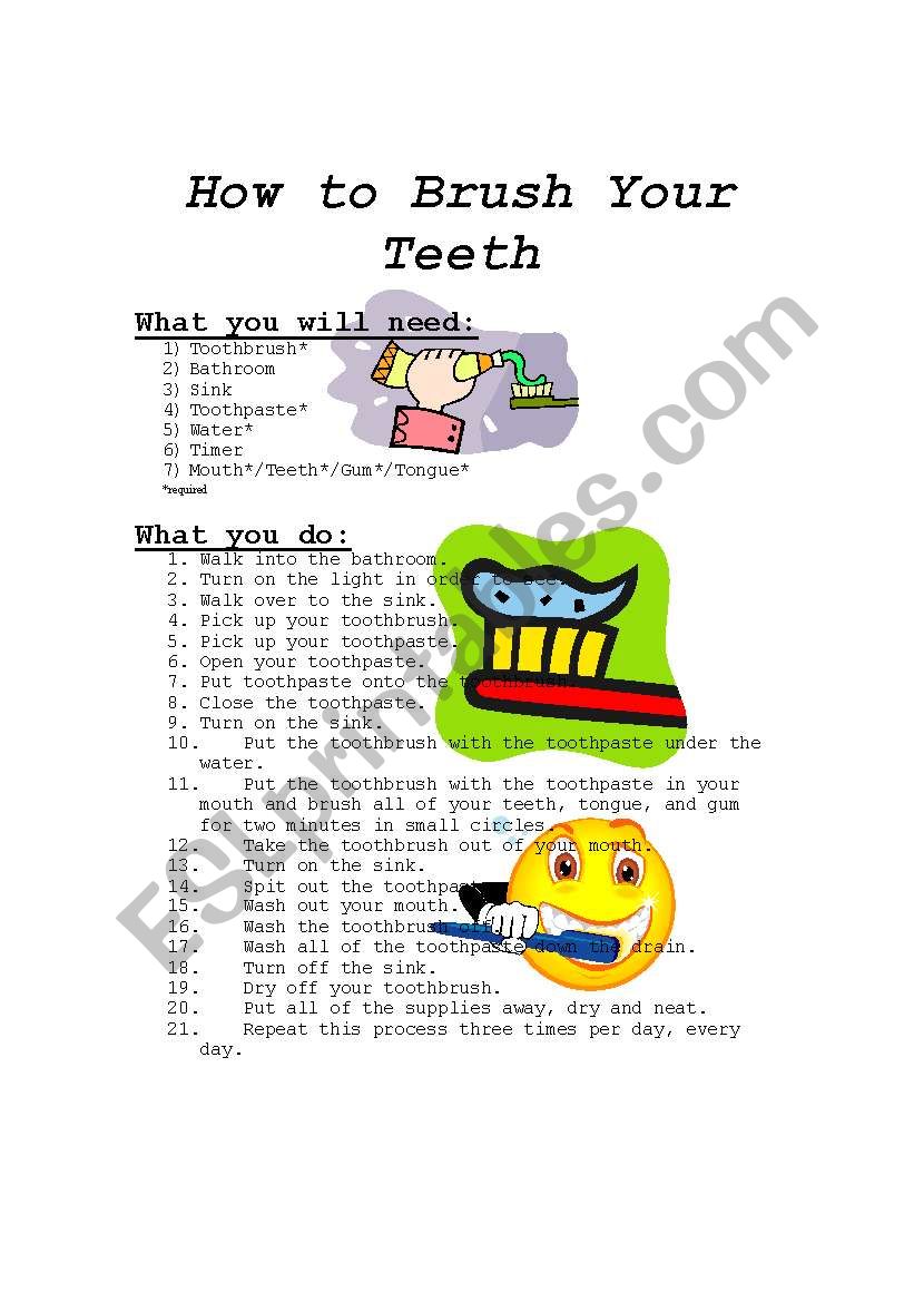 Technical Directions worksheet