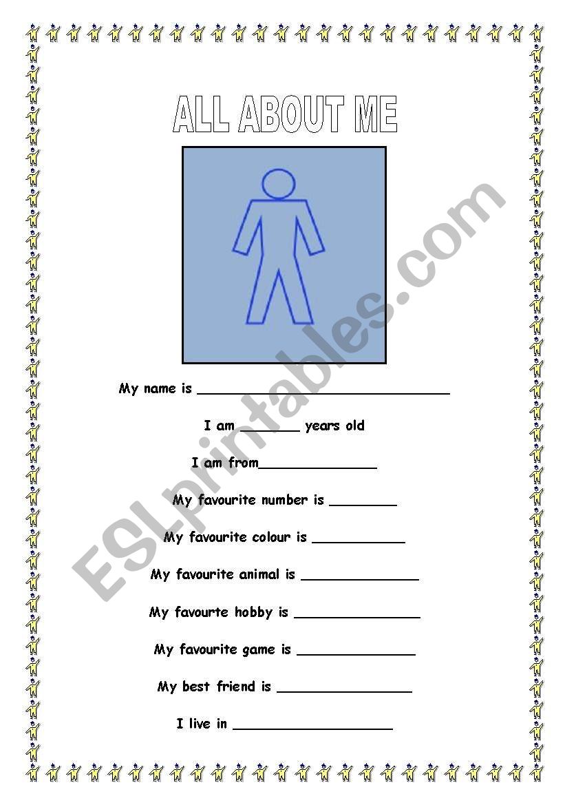  Personal information worksheet