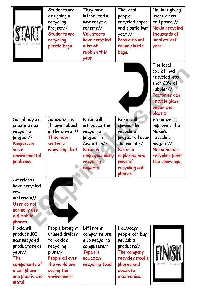 Passive Voice boardgame worksheet