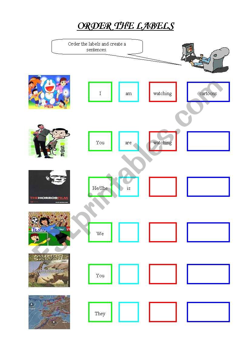 Order the labels worksheet