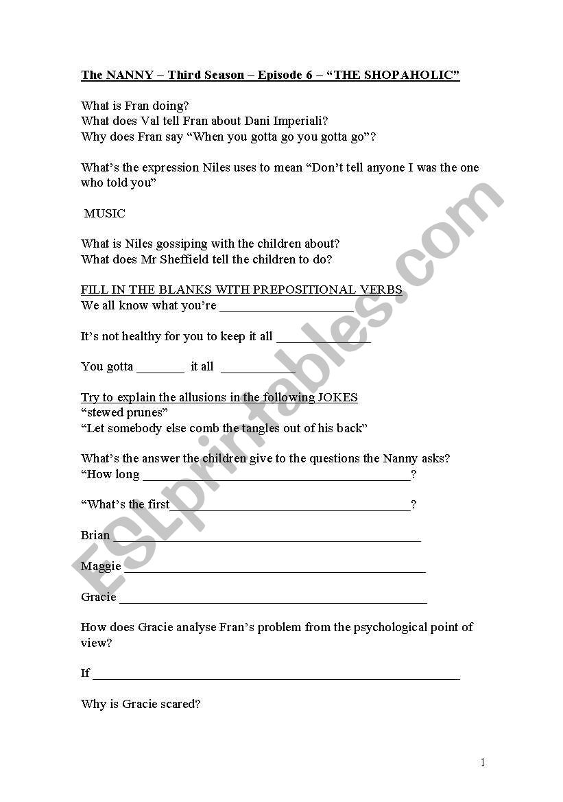 english-worksheets-the-nanny-shopaholic