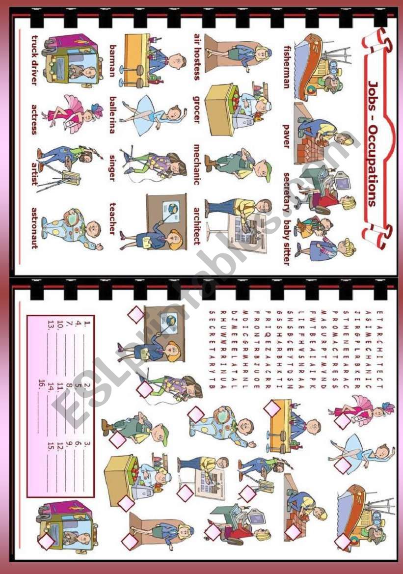 Jobs / Occupations (2/3) worksheet