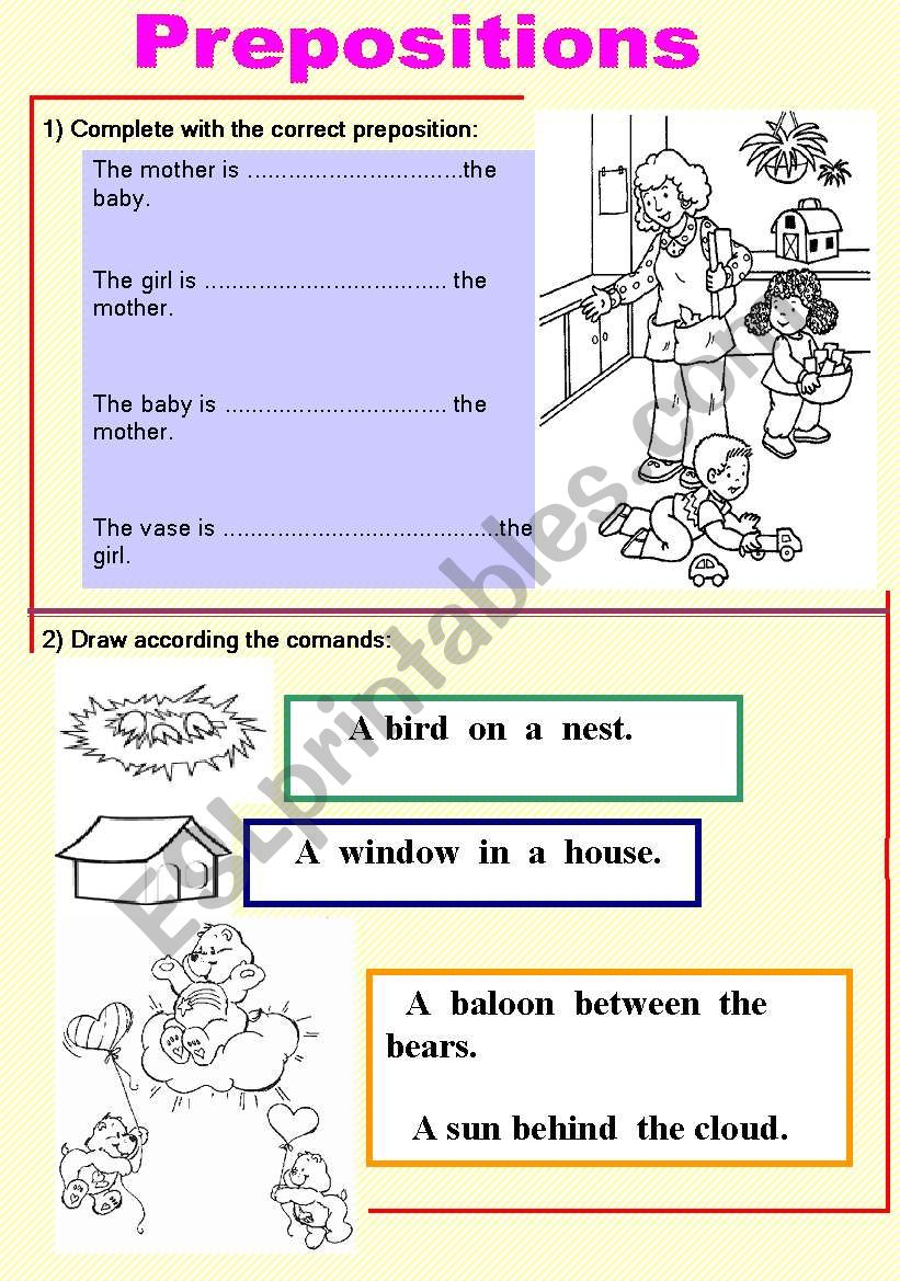 prepositions worksheet