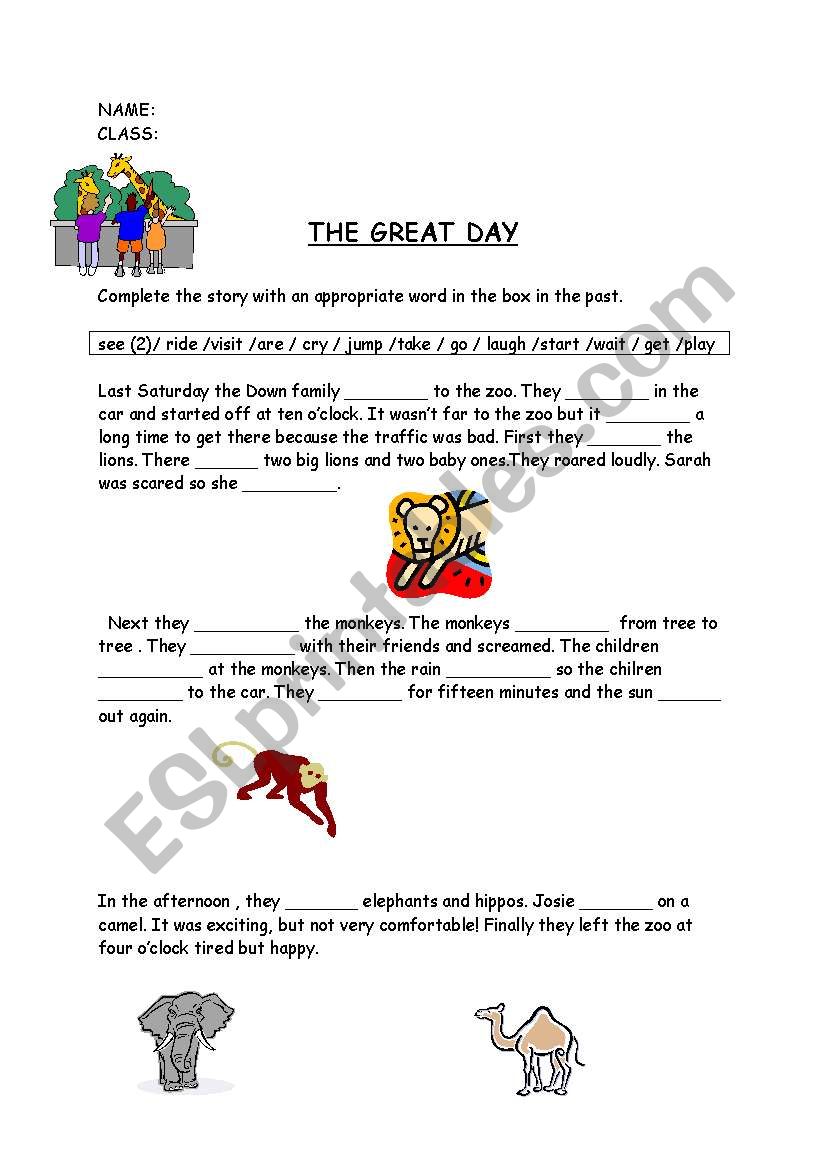 past tense worksheet