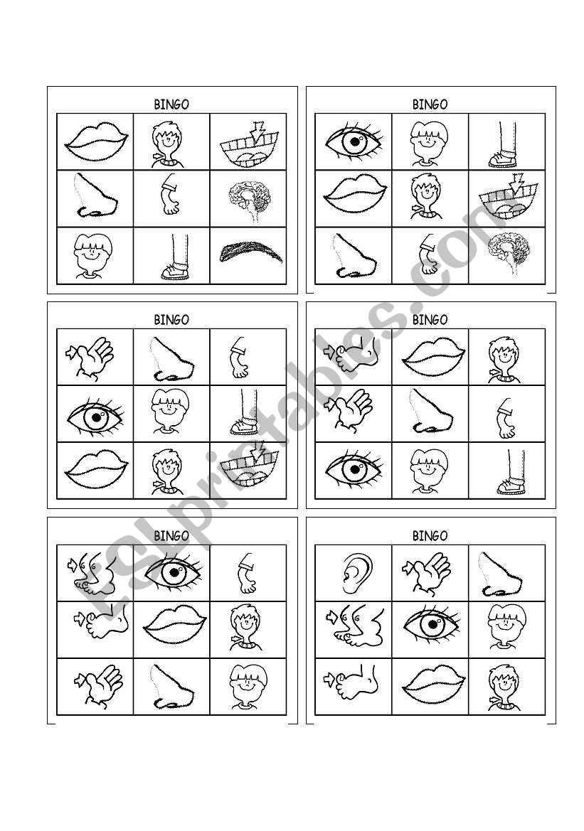 bingo-parts-of-the-body-28-cards-esl-worksheet-by-teacher-maira