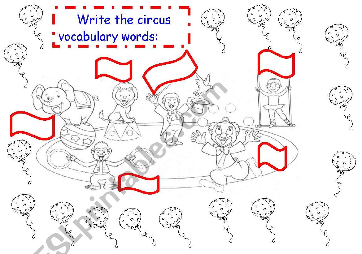 Circus worksheet