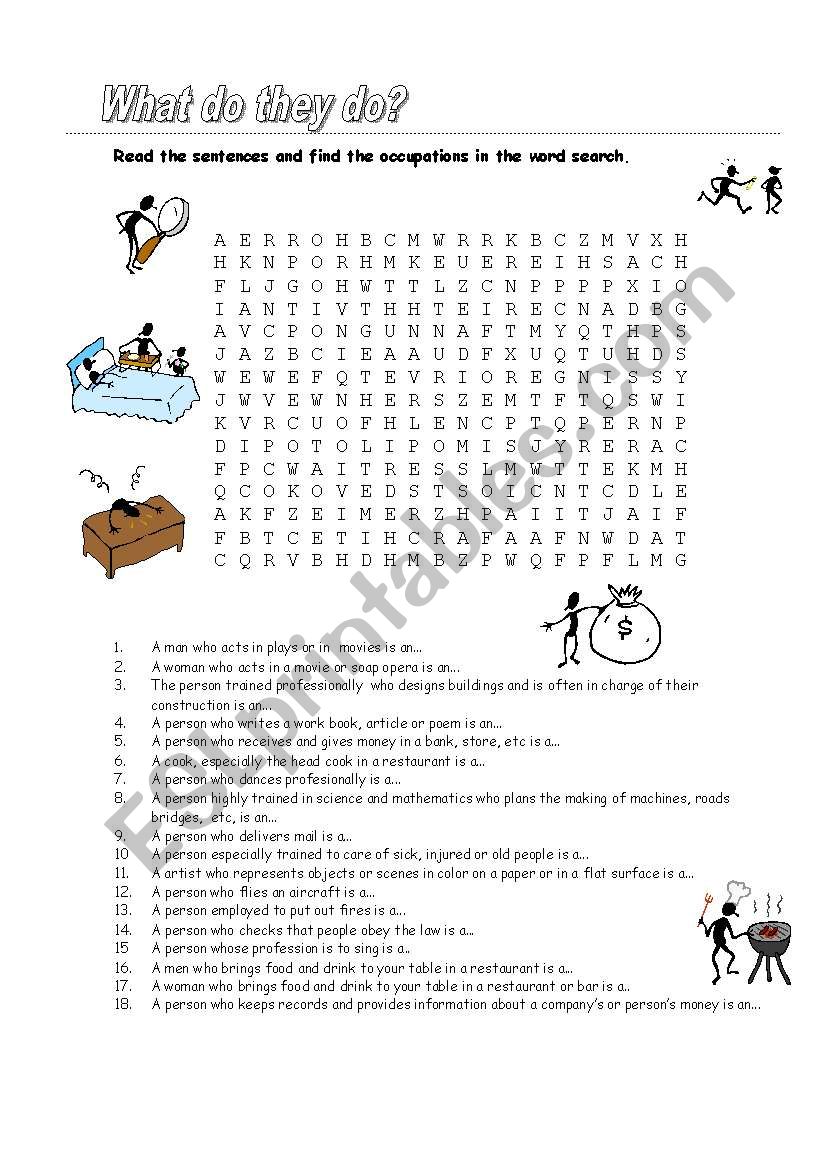 OCCUPATION worksheet