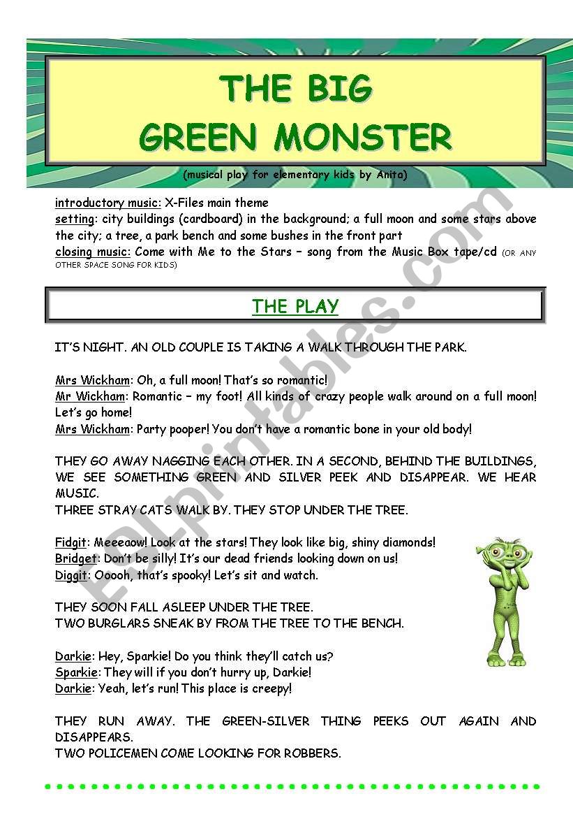 The Big Green Monster - a childrens play