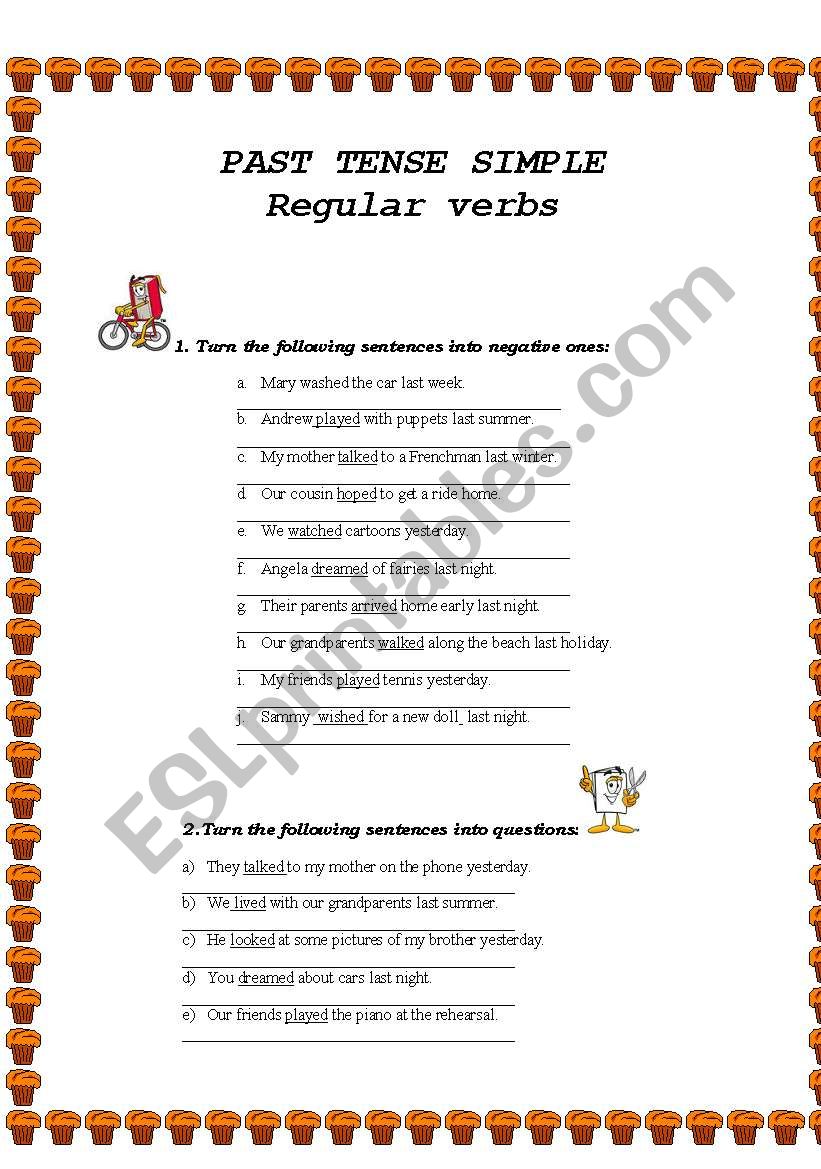 Past Simple - Regular verbs worksheet