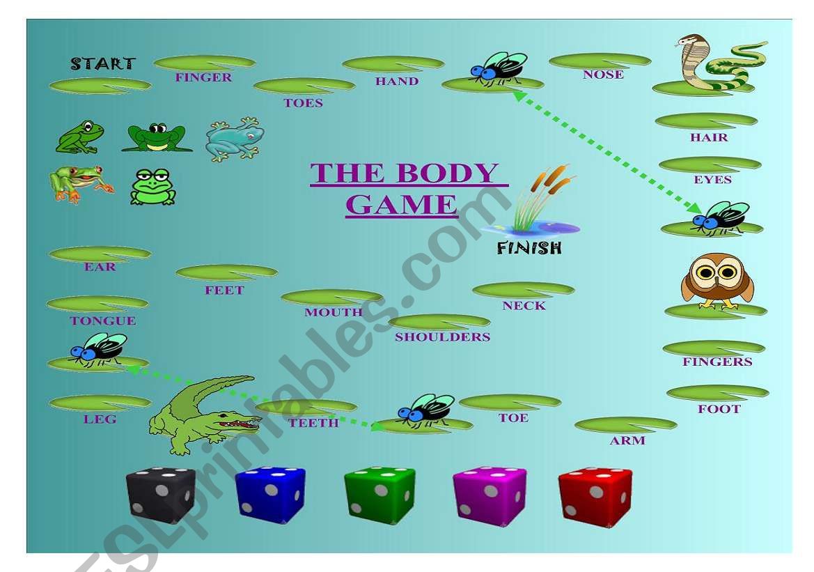 THE BODY BOARDGAME worksheet