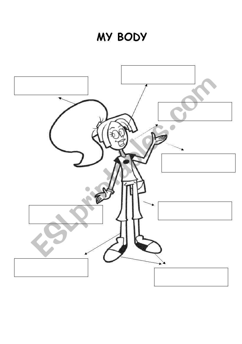 MY BODY worksheet