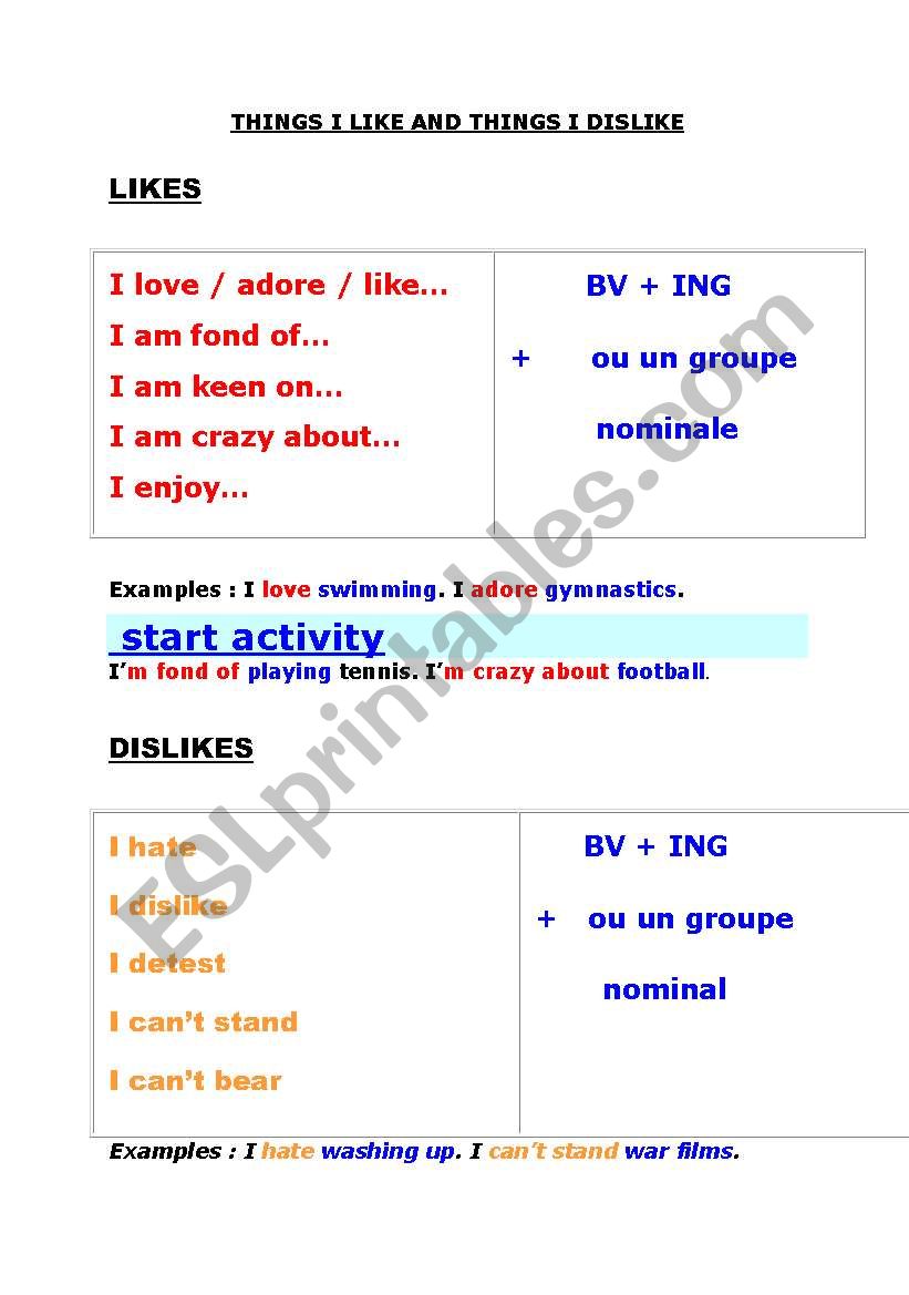 verb1+verbing worksheet