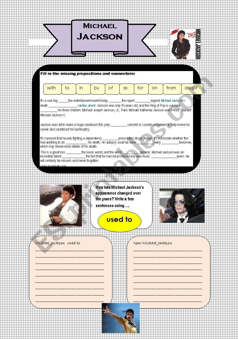 Goodbye  Michael Jackson worksheet