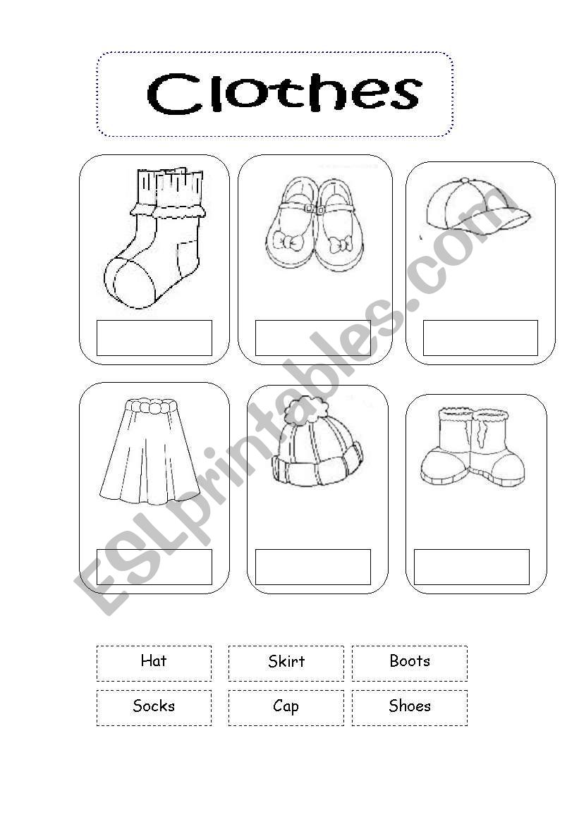 Clothes worksheet