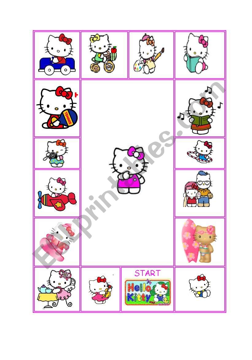  hello Kitty Actions worksheet