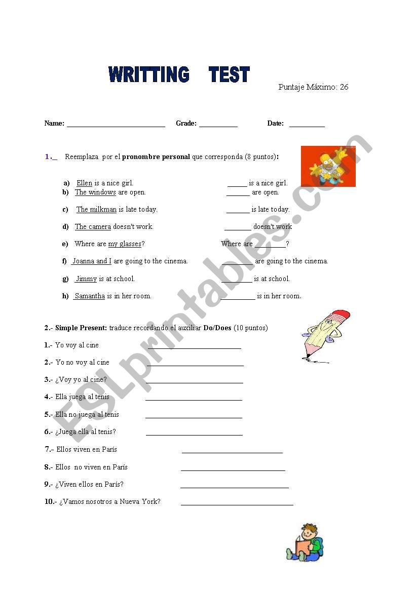 Simple present-Do -Does worksheet