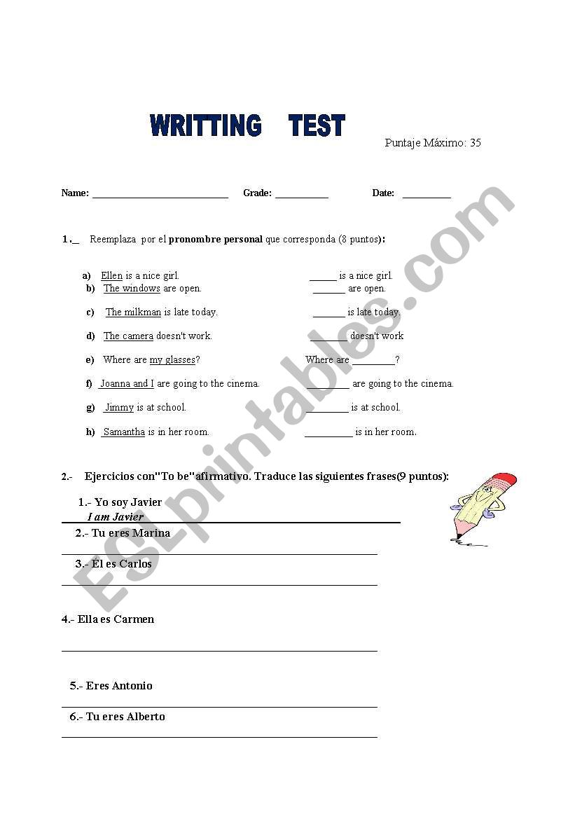 Verb To Be worksheet