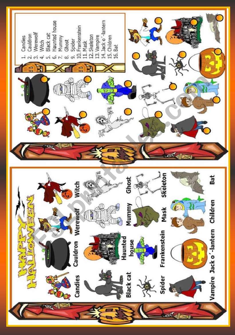 Holidays - Halloween worksheet