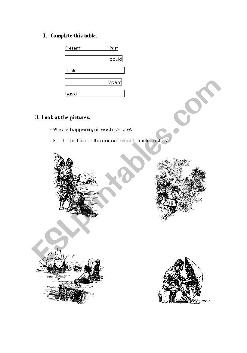 activities related to the book robinson crusoe