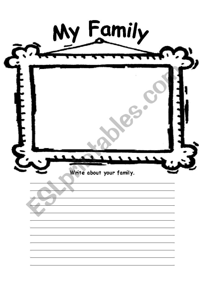 draw and describe your family worksheet