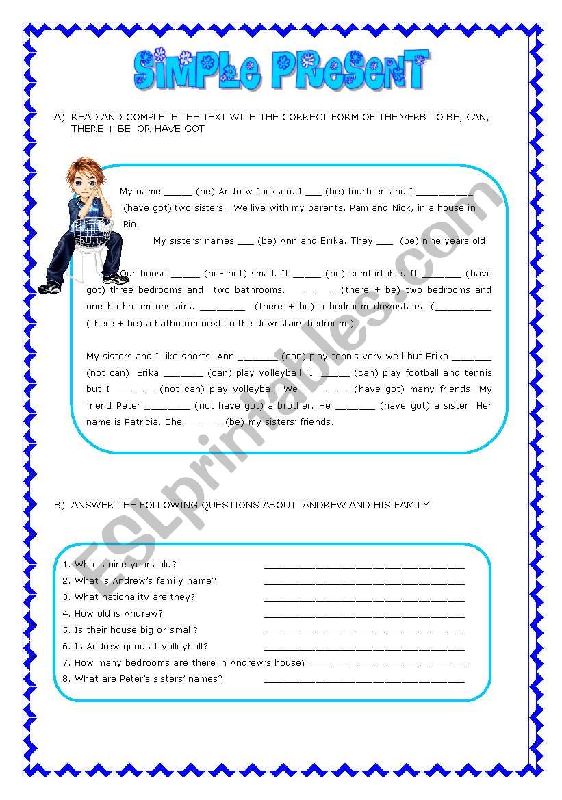 SIMPLE PRESENT worksheet