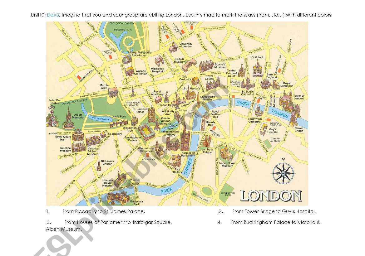 London monuments worksheet