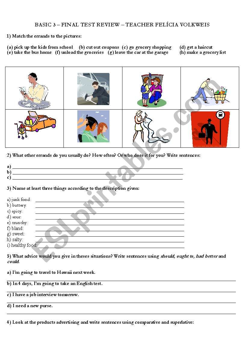 Review - World Link 2A worksheet